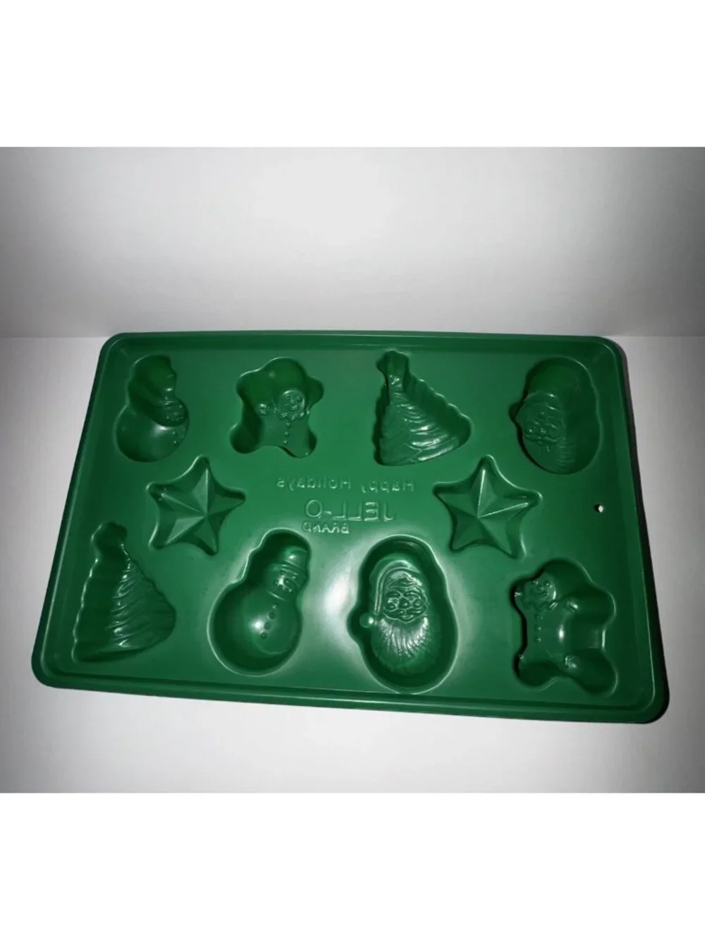 Vintage Jello Jigglers Christmas Lot Of 4 Molds Snowman, Ornaments, Tree, Santa